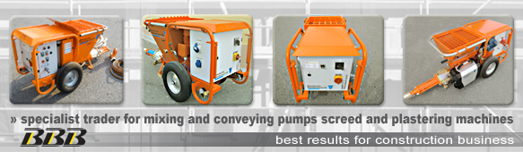 specialist trader for mixing pumps and plastering machines